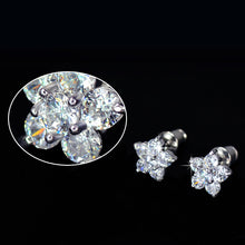 Classic 5 Petal Flower CZ Stud Earrings