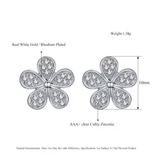 Cute Flower Shape CZ Stud Earrings
