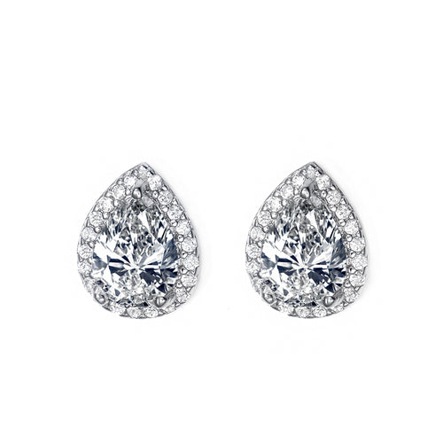Radiant Waterdrop CZ Stud Earrings