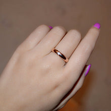 Rose Gold Flush Set CZ Wedding Band
