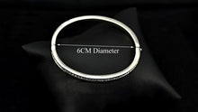 Austrian Crystals Cuff Bracelet - White Gold Color