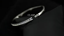 Austrian Crystals Cuff Bracelet - White Gold Color