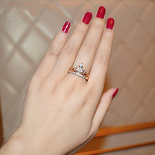 Crown Shaped Rose Gold CZ Ring