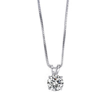 Classic 2 carat Solitaire CZ Pendant Necklace