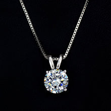Classic 2 carat Solitaire CZ Pendant Necklace