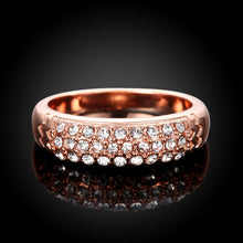 Classic Rose Gold Rhinestones Studded Finger Rings