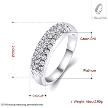 Classic Rose Gold Rhinestones Studded Finger Rings