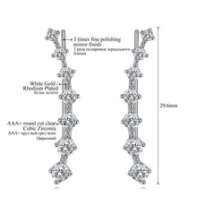Prong Setting CZ Crystal Earrings - White / Rose Gold