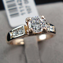Rose Gold Color Cubic Zirconia Wedding Ring
